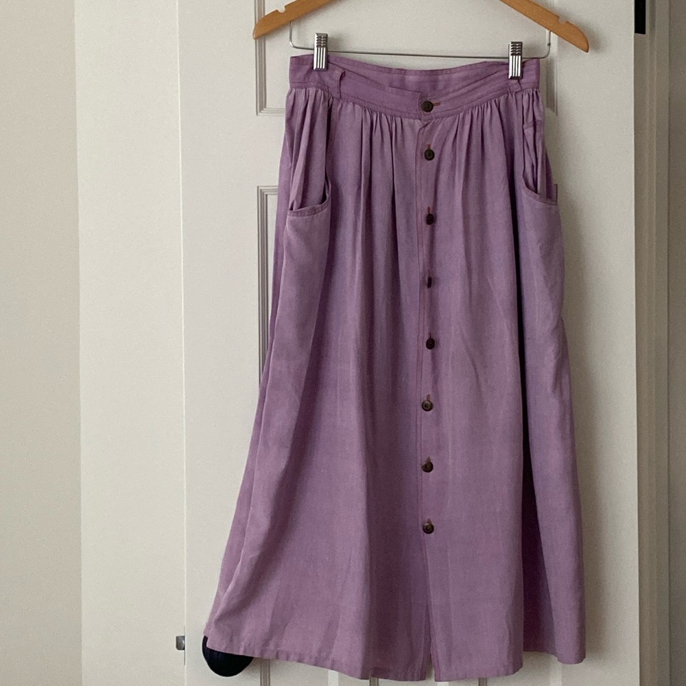 Silk Lilac purple Vintage skirt